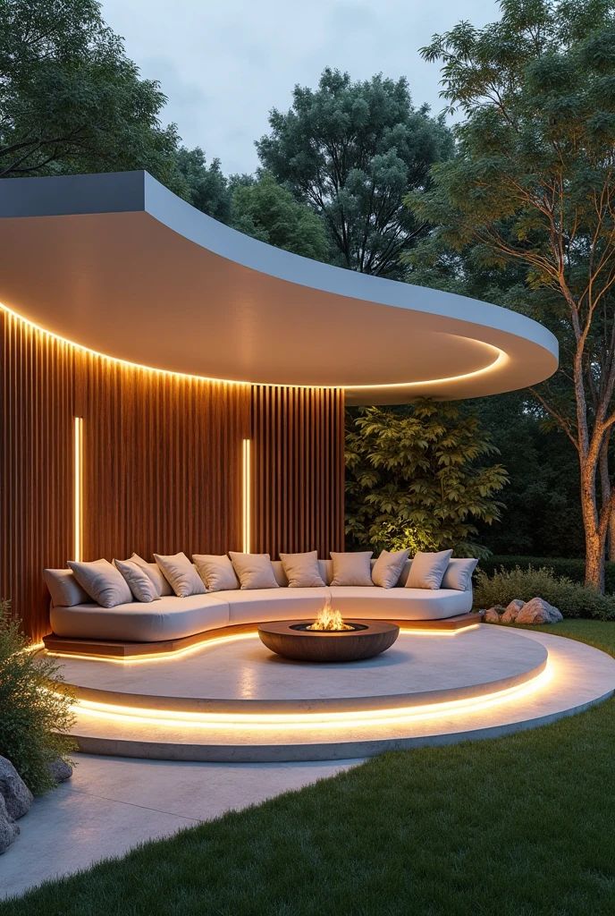 Tropical Outdoor Oasis with Weatherproof LED Landscape Lights #10
